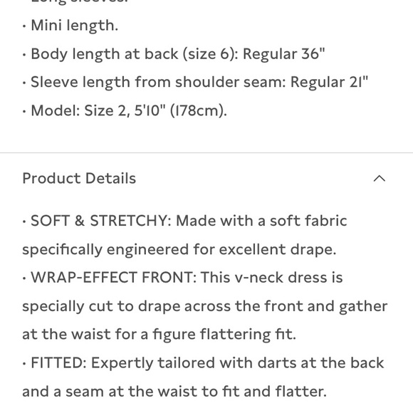 NWT-Athleta Drake Black Front Dress, Size 2 - Picture 8 of 8